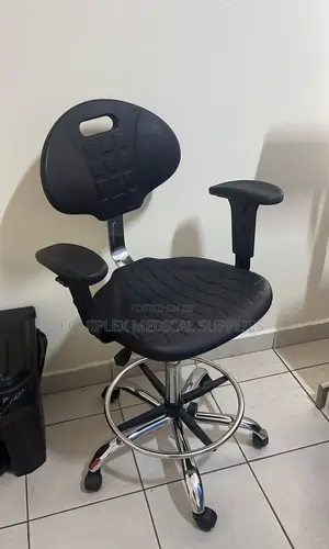 Doctor's Stool With Backrest and Armrest