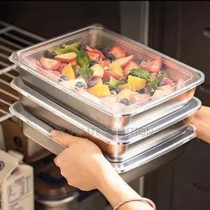 2 PCS Set Fresh Lock Airtight Food Storage Containers Stainless Steel