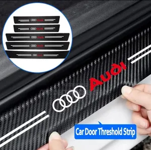 4pcs Audi Waterproof Branded Carbon Door Sill