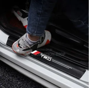 TRD 4pcs Branded Carbon Door Step Stickers
