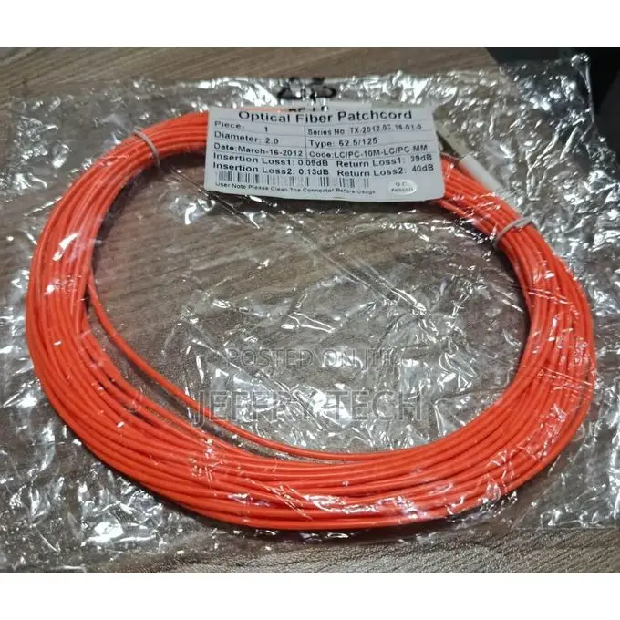 Lc to Lc Fiber Patch Cord 5mtrs