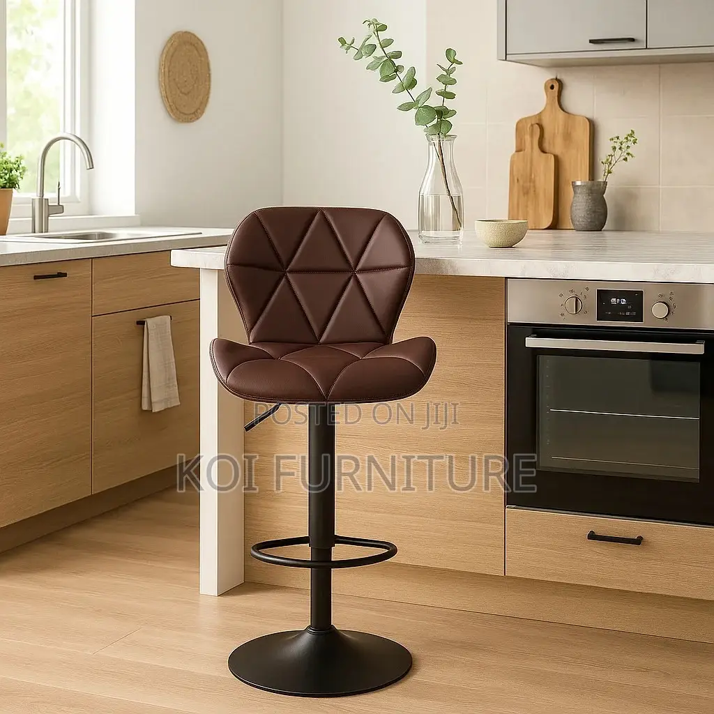 Barstools; Leather Height Adjustable Home Barstools