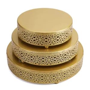 3pcs Gold Cake Stands-Ele
