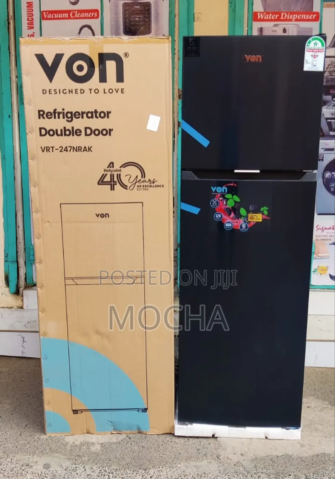 Von Top Mount Freezer 247litres Dark Inox