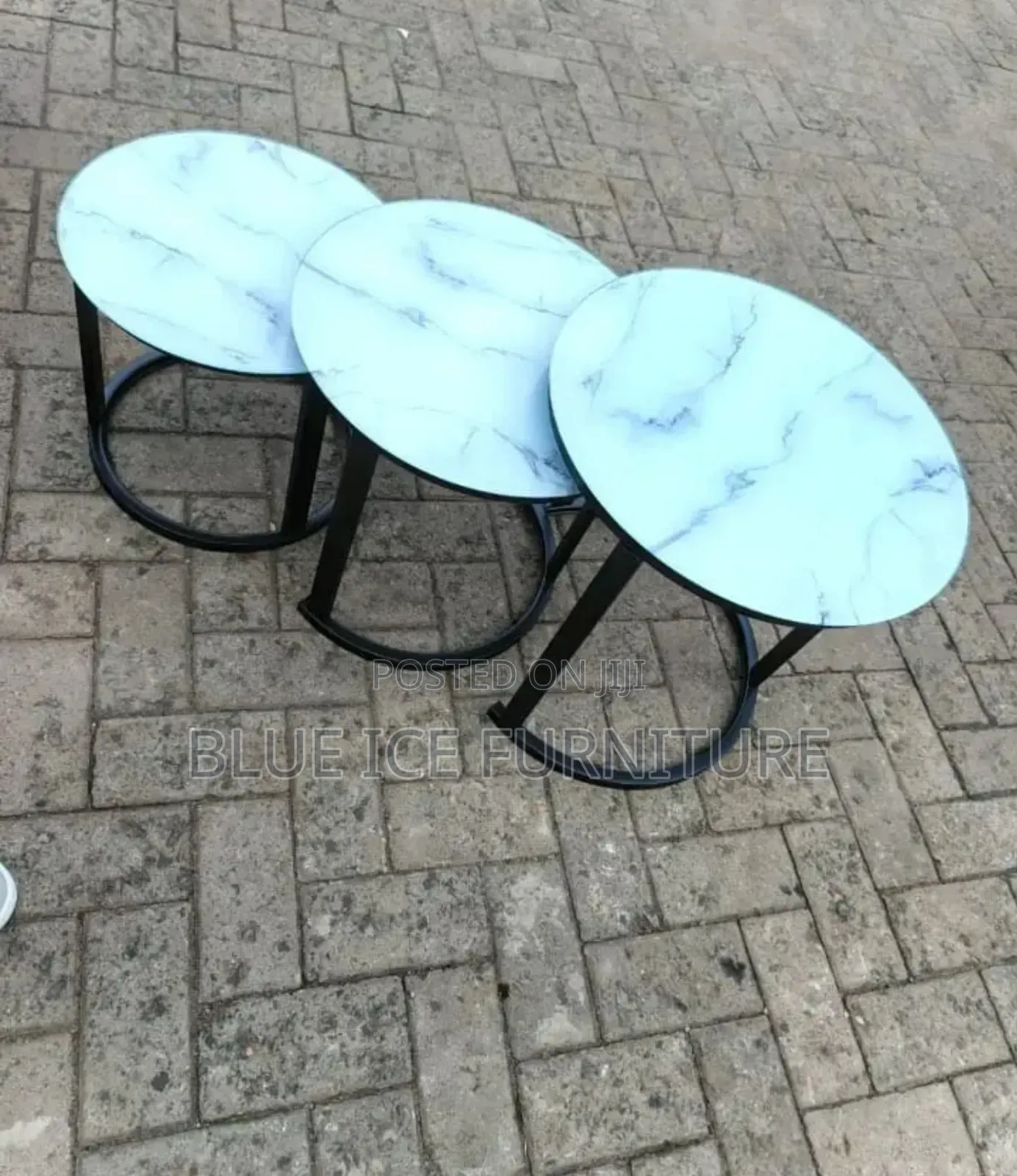 Round Coffee Table Set 3in One