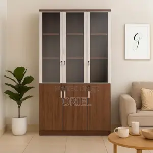 Office Cabinet : Office 3-Door Wooden Filing Display Cabinet