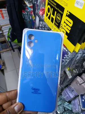 Kashel Liquid Silicone Case With Microfiber Lining for Galaxy A14-Blue