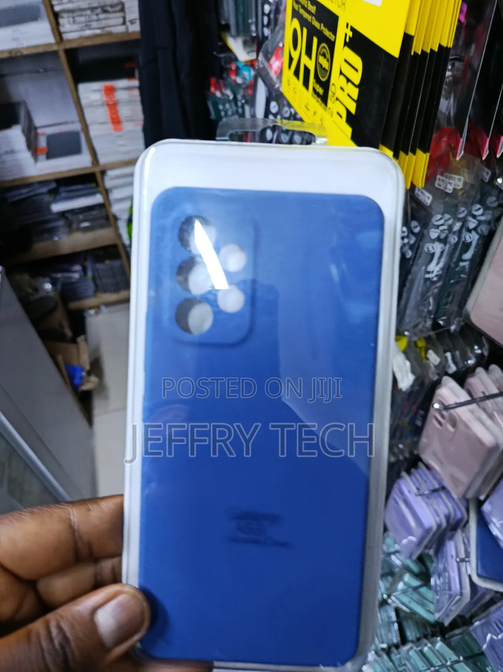Ziria Samsung Galaxy A53 Liquid Silicone Case With Cloth Lining-Blue
