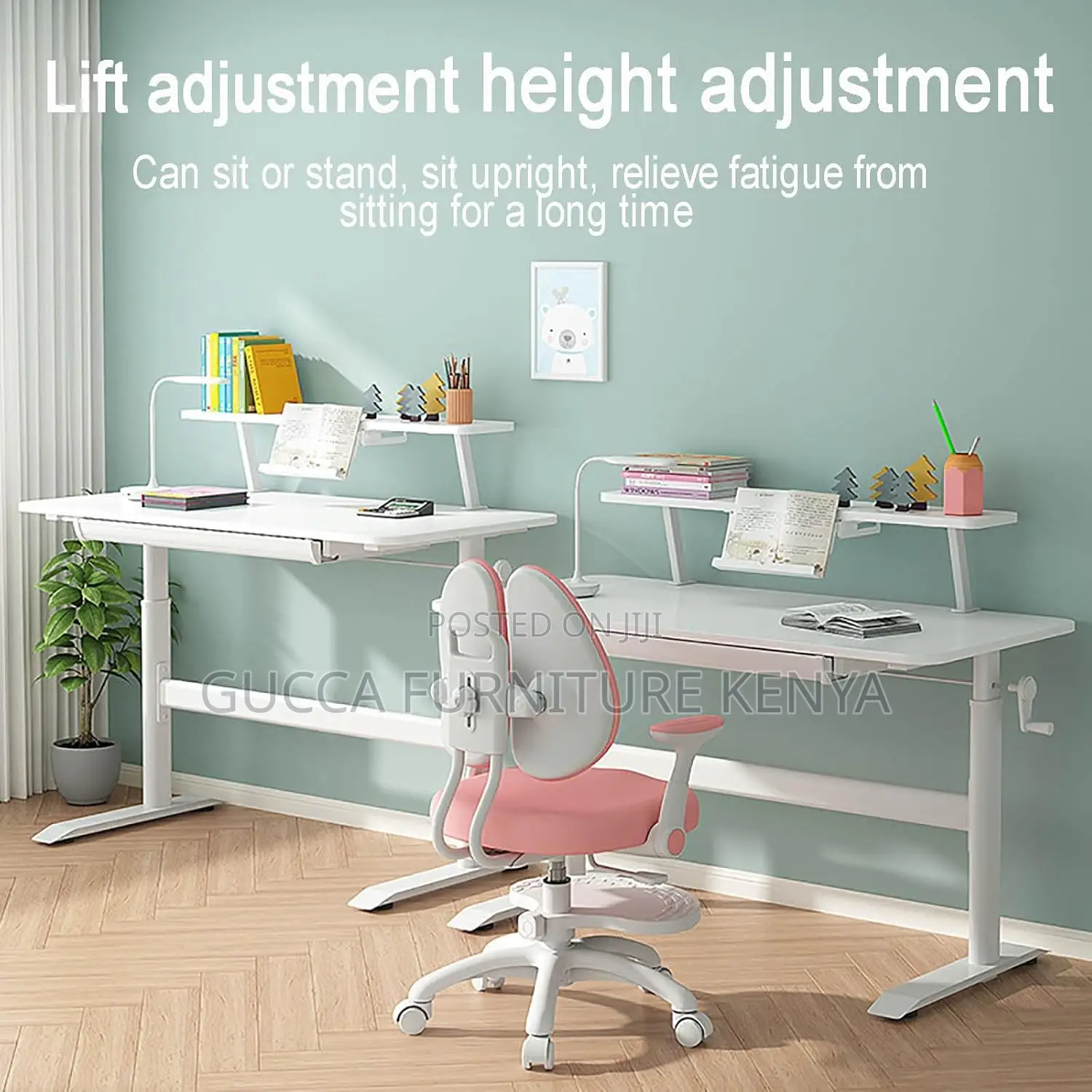 Manual Height Adjustable Standing Office Desk