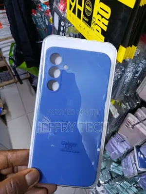 Olse Samsung Galaxy A25 Liquid Silicone Case With Cloth Lining-Blue