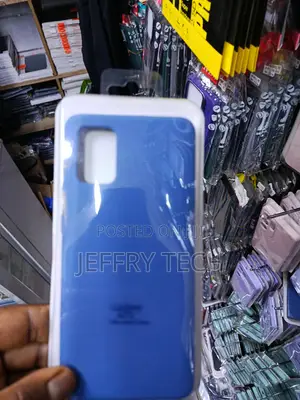 Casam Samsung A71 Liquid Silicone Case With Cloth Lining -Blue