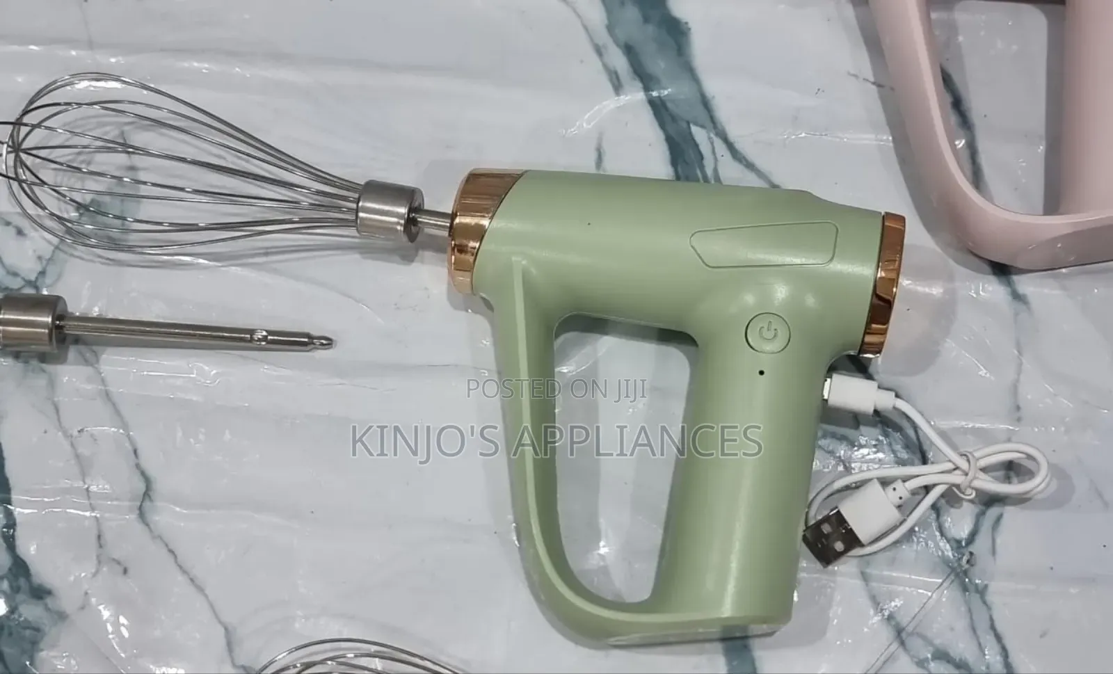 Rechargeable Wireless Hand Held Egg Beater Whisk (2 Whisk Heads, 2.5w