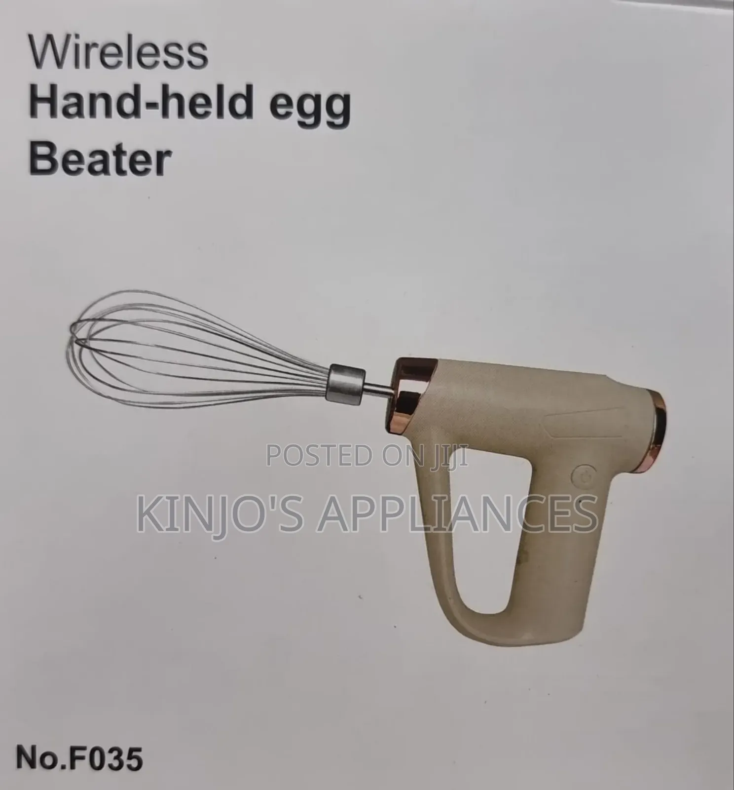 Rechargeable Wireless Hand Held Egg Beater Whisk (2 Whisk Heads, 2.5w