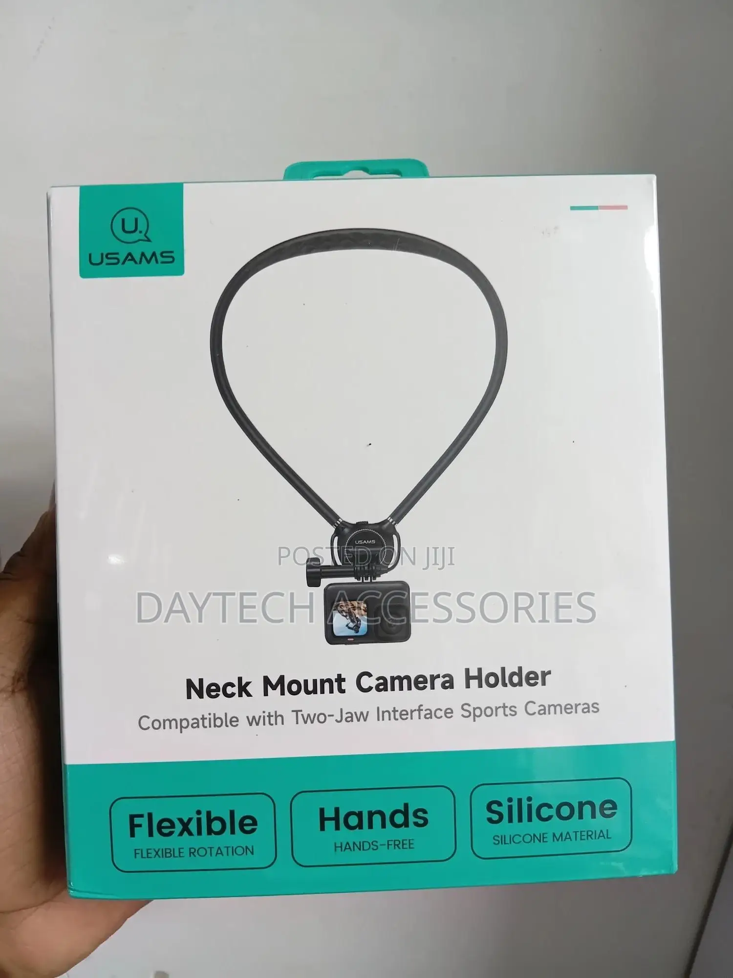 The Usams Neck Mount Camera Holder Flexible Hands-Free Accessory.