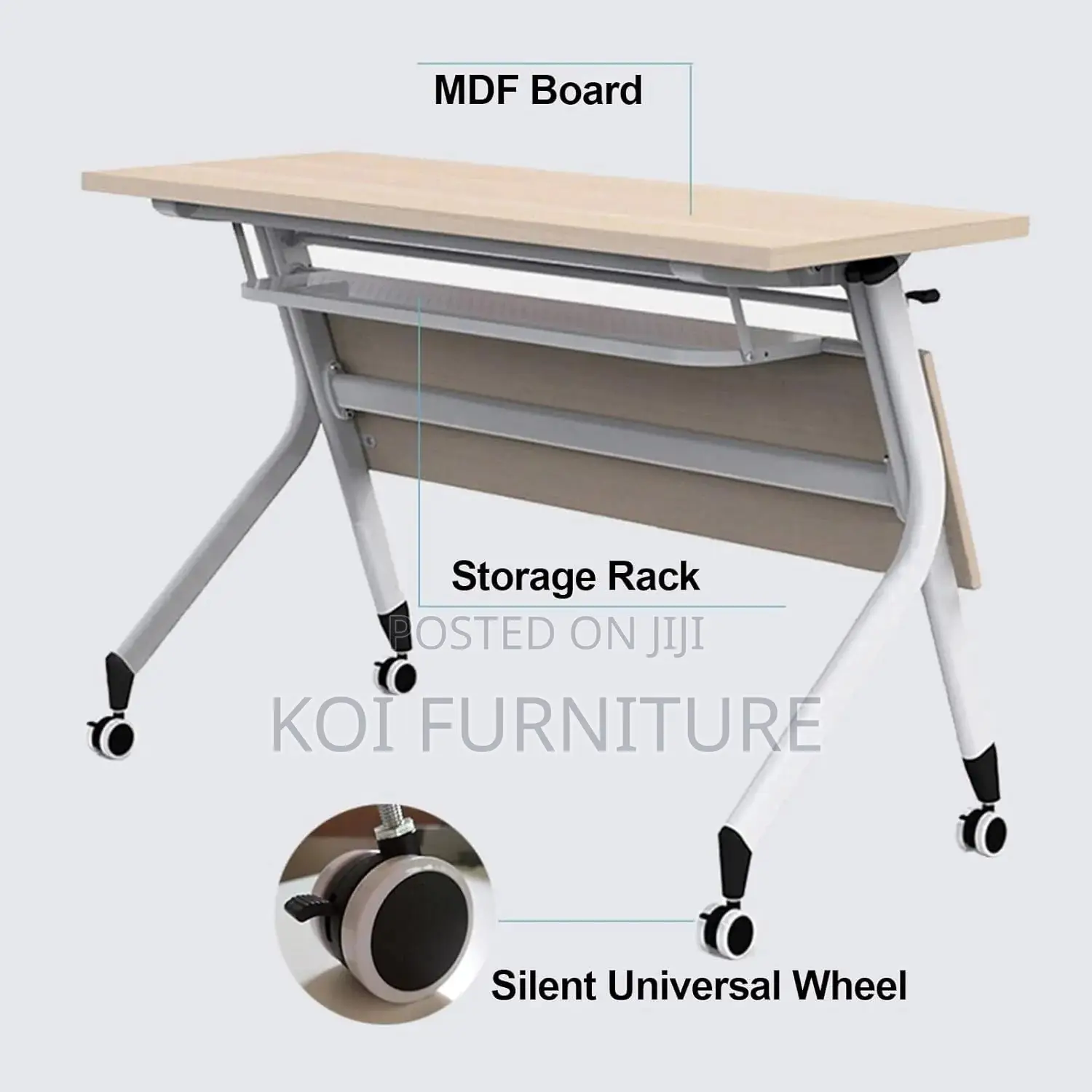 Office Desk; Universal Foldable Mobile Home Office Training Table