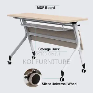 Office Desk; Universal Foldable Mobile Home Office Training Table