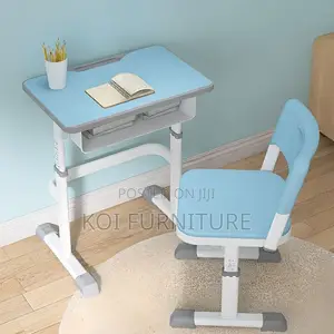 Home Desk; Posture Blue Kids Desk Chair Set
