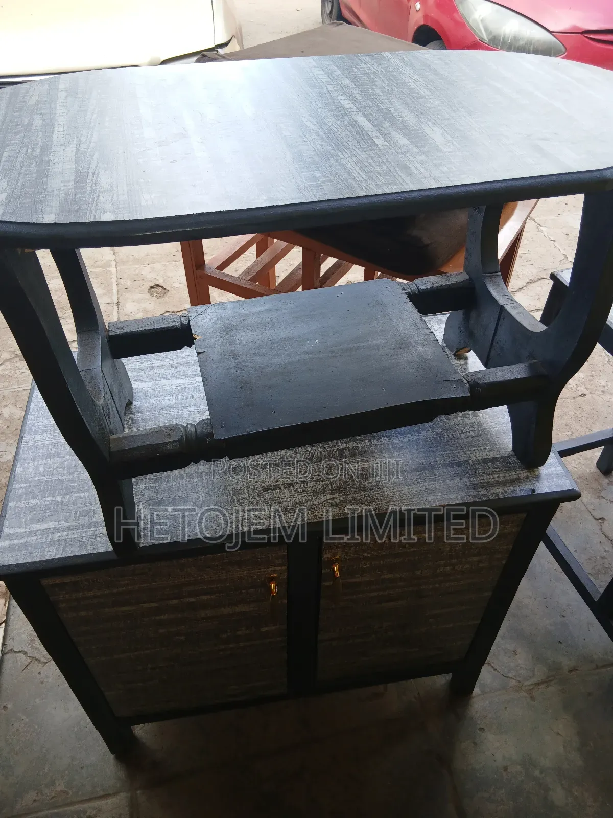 Combo Safi – Coffee Table Ndogo + Cabinet Kali Matching