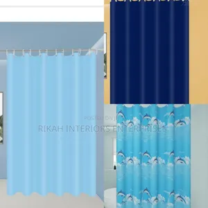 Shades of Blue Shower Curtains for Bathrooms