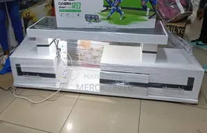 Tv Stand With Lighting and Marble Topping