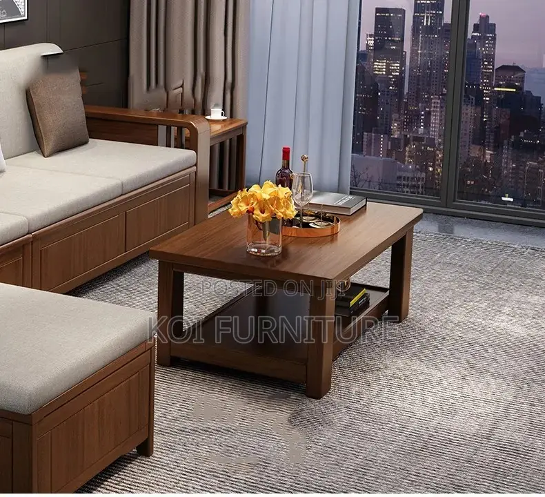 Coffee Table; Mahogany Wood Executive Coffee Table