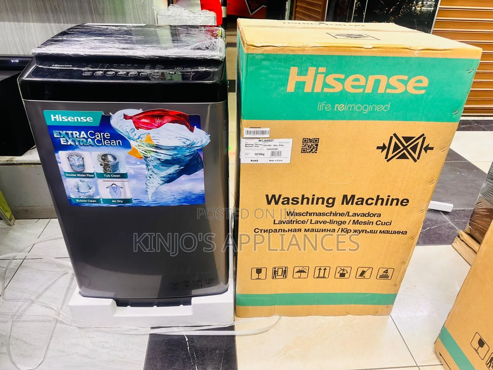 Hisense 8kgs Top Load Fully Automatic Washing Machine