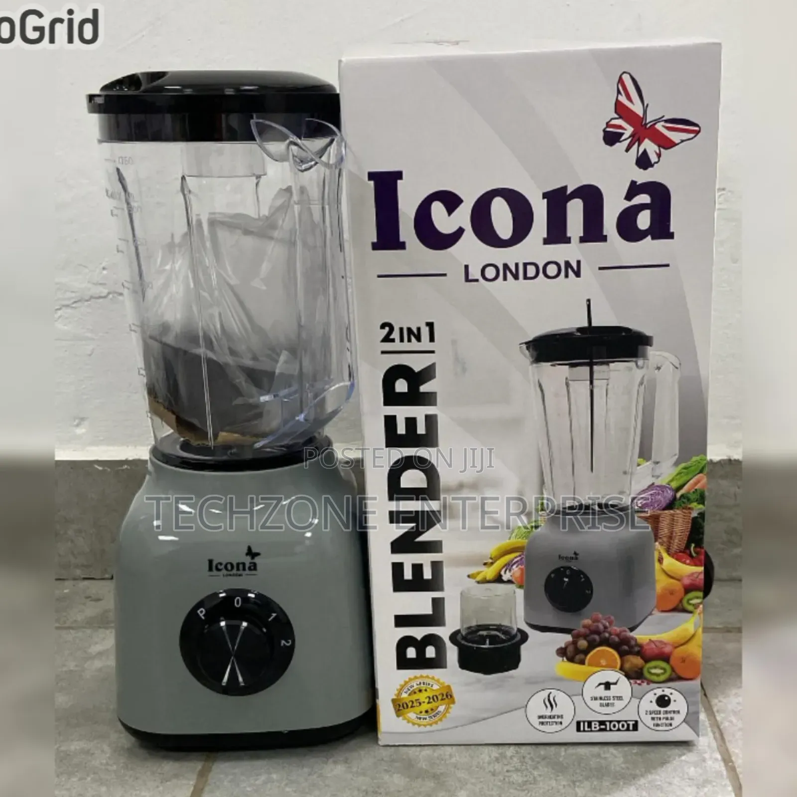 2 in 1 Icona Blender With Safety Lock 