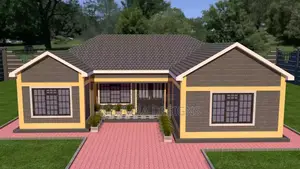 3 Bedroom House Plan With Hip and Valley Roof Design