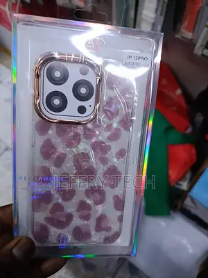 Kilec Cheetah Print iPhone 15 Pro Glossy Slim Plated Case - Purple