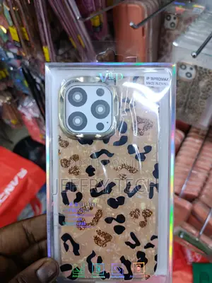 Swalk Glitter Leopard Print iPhone 16 Pro Max Glossy Plated Case