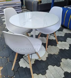 3 Seater Marble Round Table and Eames Chair