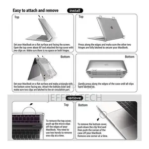 Macbook Pro 15 Inch Transparent Hard Shell Case Withe (A1990/A1707).