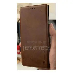 Samsung Galaxy S25 Ultra Leather Flip Case With Magnetic Closure