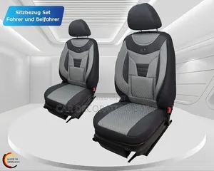 Grey Leatge Fabric Mix Washable Seat Covers