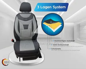 Comfy Vintage Fabric/Leather Car Seat Cover in Grey