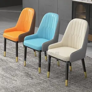 Dining Chairs; Armless Leather Home Dining Seats