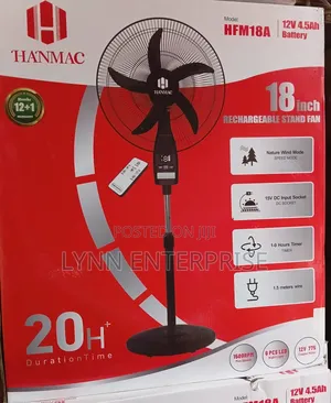 Reachargeable Hanmac 18 Inches Standing Fan