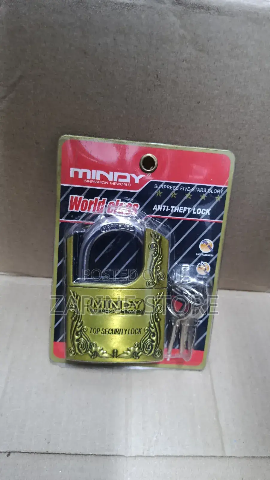 Mindy 70mm Padlock 3 Keys Hardware Padlock