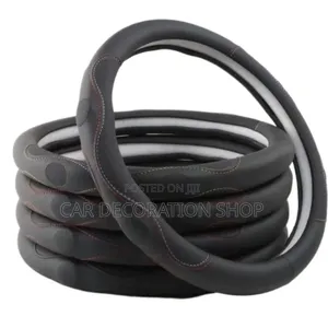 Leather Material Universal Fit 38cm Steering Wheel Cover
