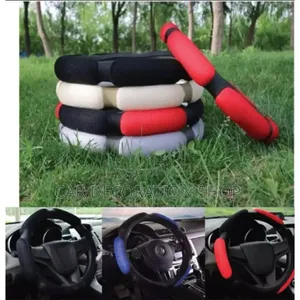 Spongy/Leather Soft Breathable Washable Steering Wheel Cover