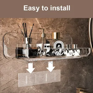 Bathroom Washstand Shelf Acryli No Drill Organizer Shower Storage Rack