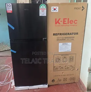Black Klec 181 Litres Double Door No Frost Refrigerator