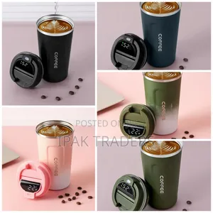 510ml Smart Lid Thermos Coffee Mug Stainless Steel Temperature Display