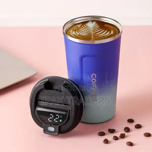 * 
510ml Smart Lid Thermos Coffee Mug Stainless Steel