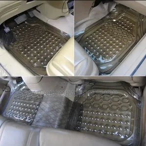 Transparent 5pc Durable Nonslip Plastic Car Floor Mats