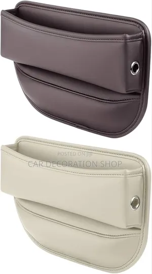 2pcs Car Seat Organizer With Charging Holes in Black,Grey,Baije, Brown
