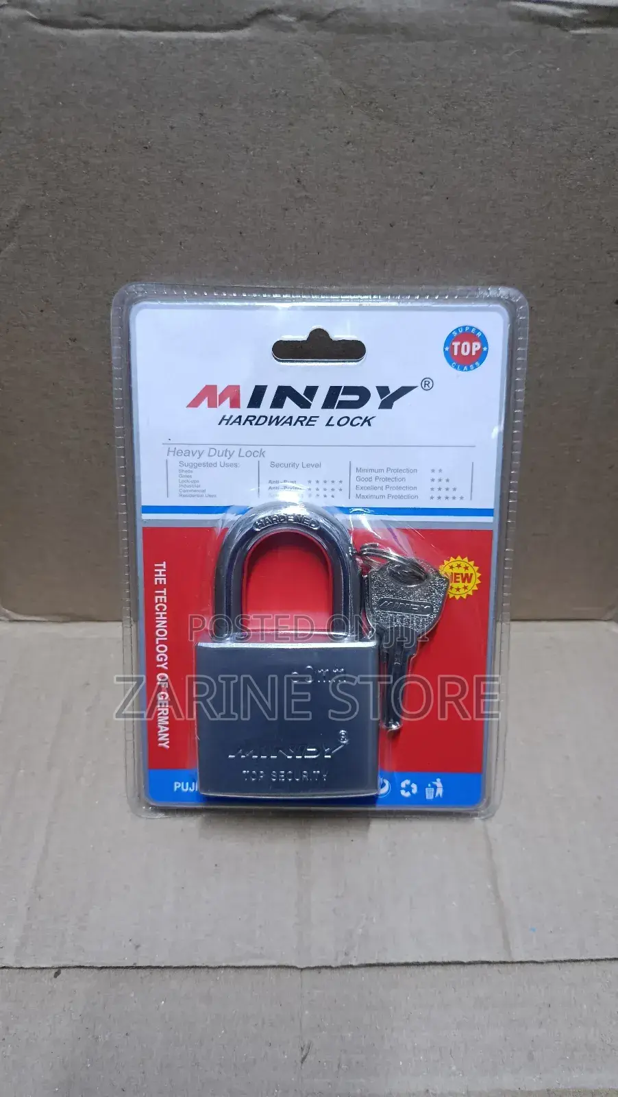 Mindy 60mm Padlock Silver Top Security Padlock