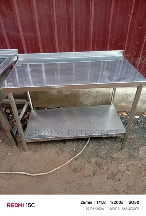 Stainless Table, Strong and Durable Rust-Free Stainless Working Table