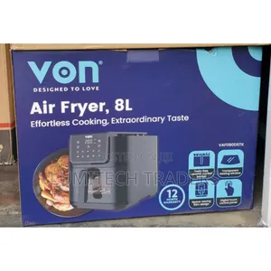 Von 8 Litres Digital Slim Design Airfryer (1 Year Warranty)
