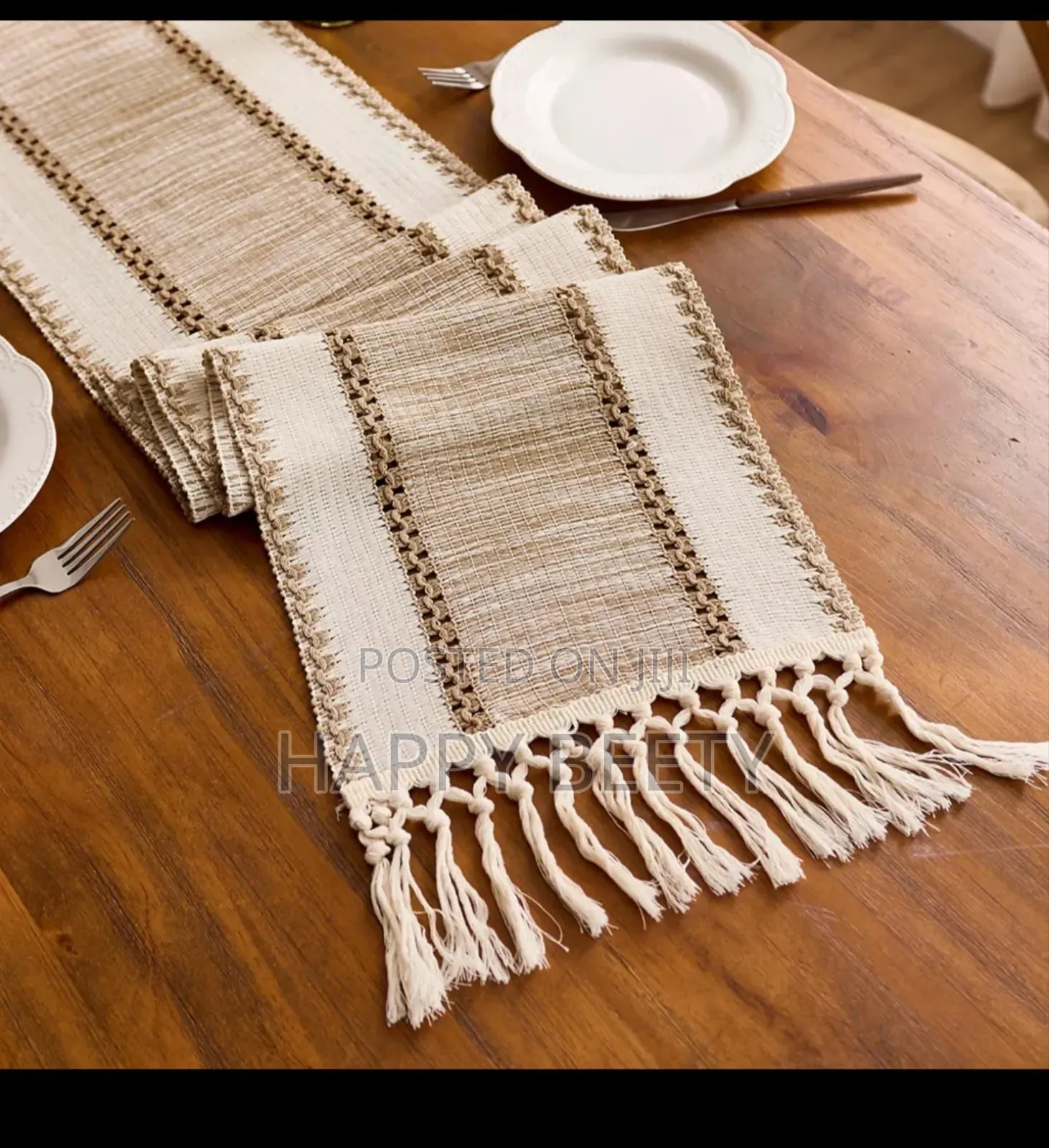 Elegant Style Cotton Decoration Table Runner Set